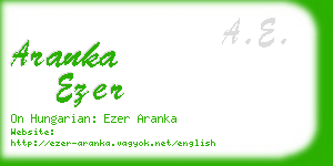 aranka ezer business card